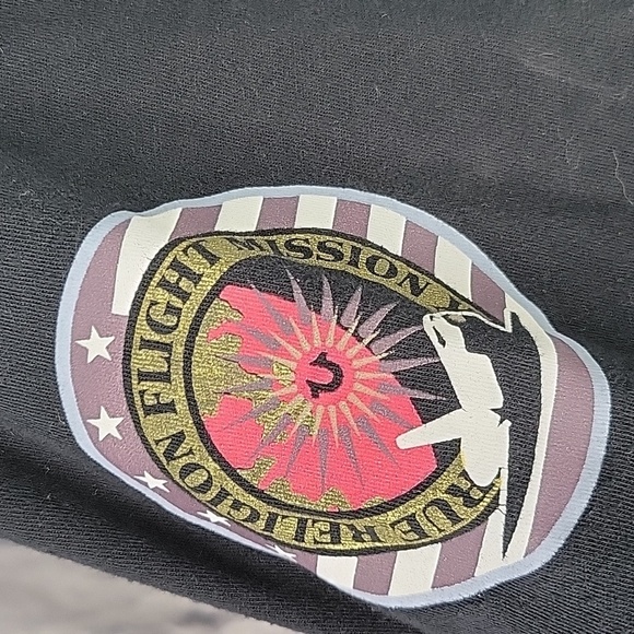 TRUE RELIGION Black Flight Mission Nasa T Shirt Large - Picture 4 of 8